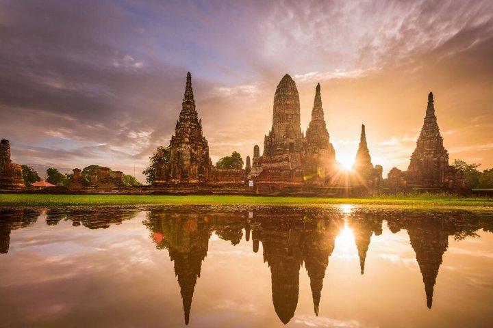 Ayutthaya 5 Templos e Mercado Noturno Tour de dia saindo de Banguecoque
