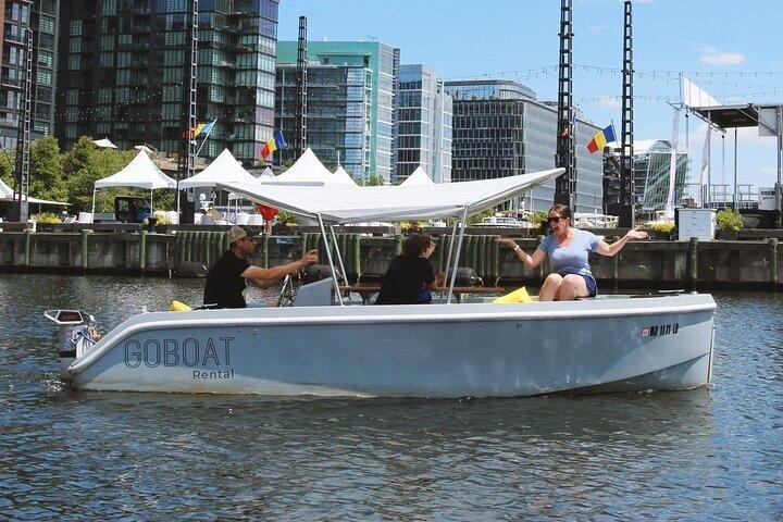 Alquiler de barcos @The Wharf DC No se requiere licencia Sea su propio capitán