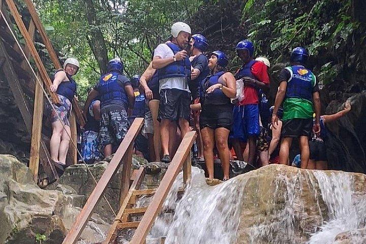 Triple Adrenaline Tour Waterfalls Zipline and Monkey Interaction
