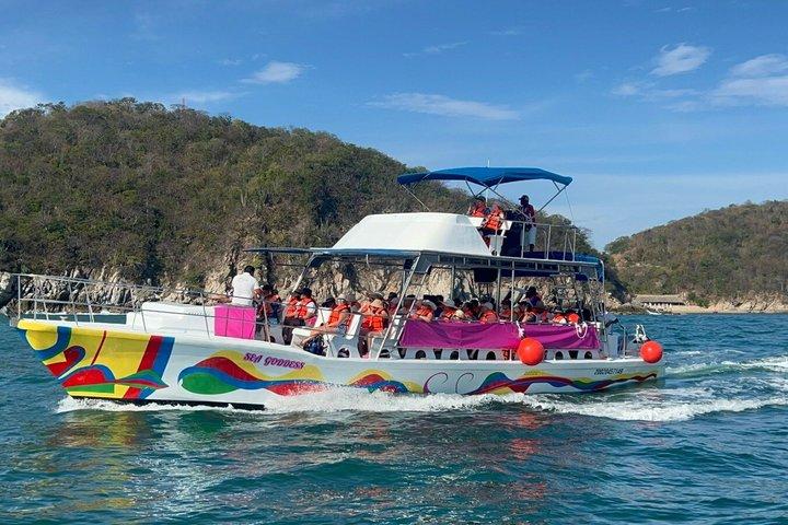 Tour Full Day Guided Huatulco Bays + Pickup + Refreshments + Gift !!