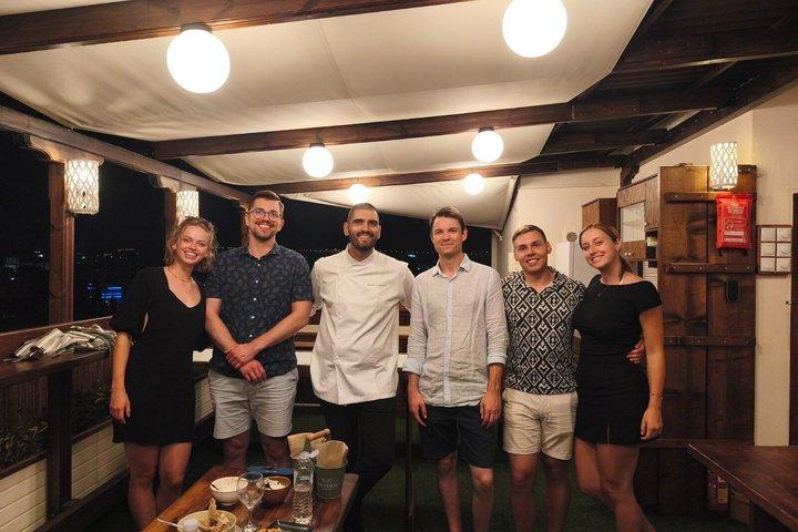 アテネの屋上庭園で料理教室＆食事