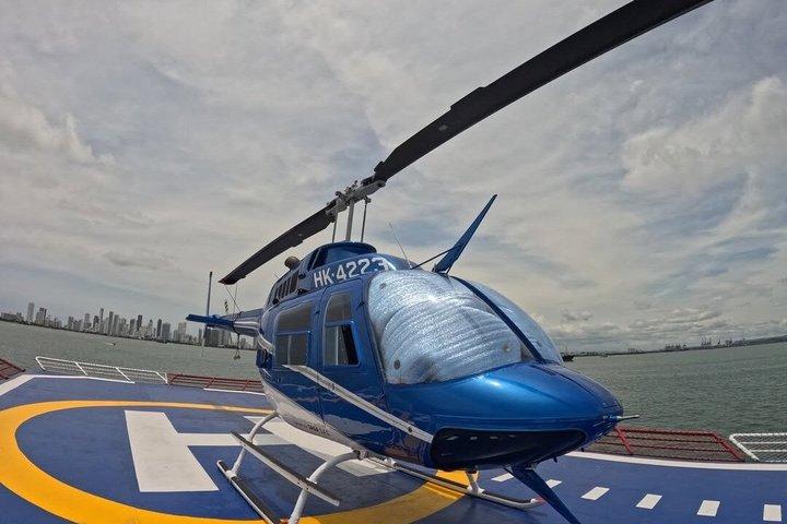 Helicopter Experience over Cartagena and Sunset Cruise