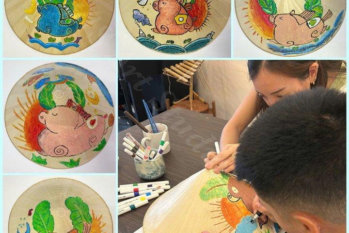 Malen & personalisieren Sie ein vietnamesisches Non La mit traditioneller Volkskunst