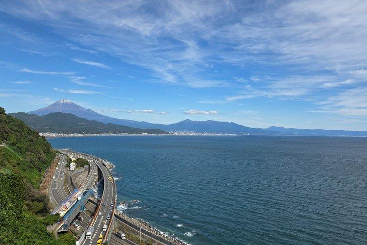 Korte tour om de Fuji vanuit verschillende hoeken te bekijken vanuit de haven van Shimizu