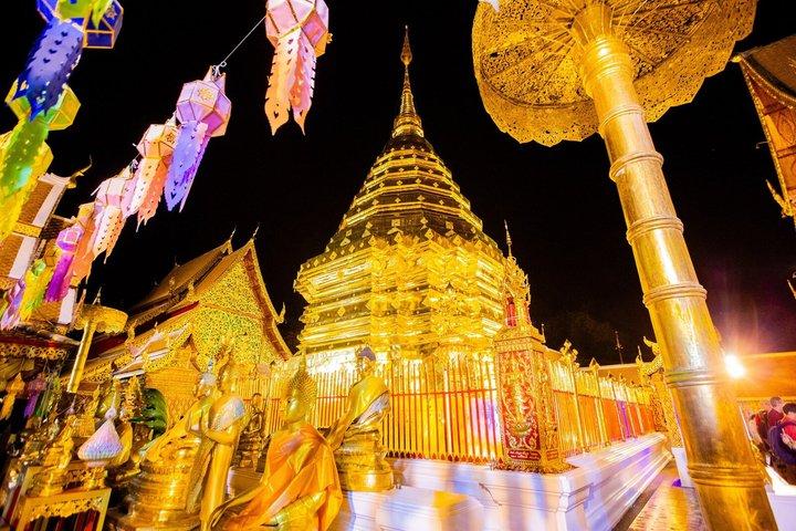 Nattur i Wat Umong og Doi Suthep i Chiang Mai med afhentning
