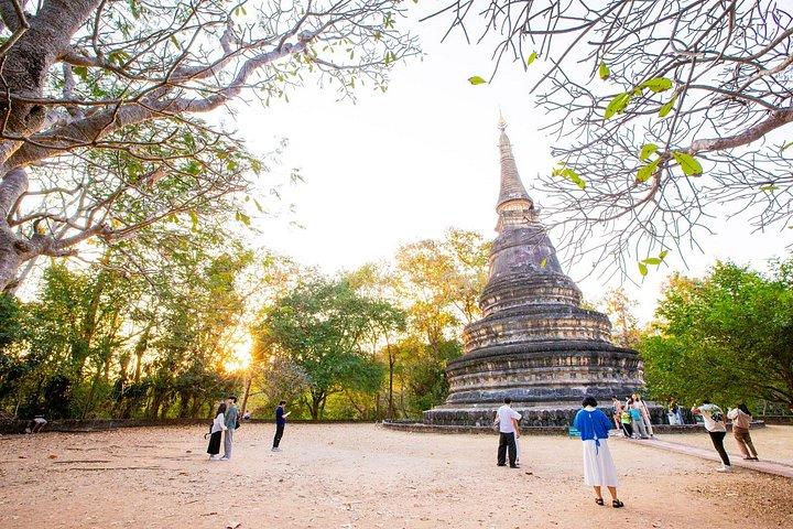 チェンマイ：ワット・ウモン寺院とドイ・ステープ寺院ガイド付きナイトツアー