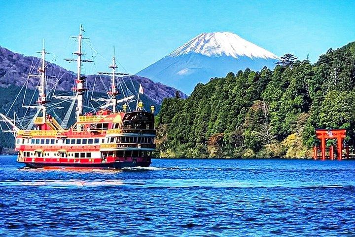 Bezoek aan het Ashi Owakudani-meer en het heiligdom Mount Fuji Hakone Tour