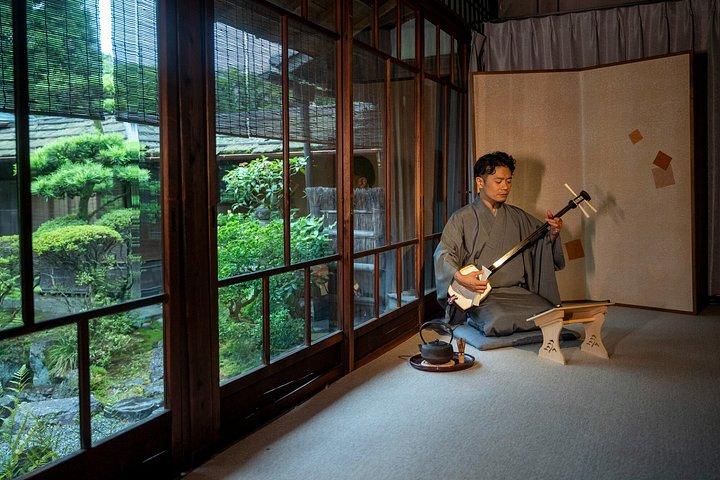 京都のお寺庭園で音と三味線を堪能