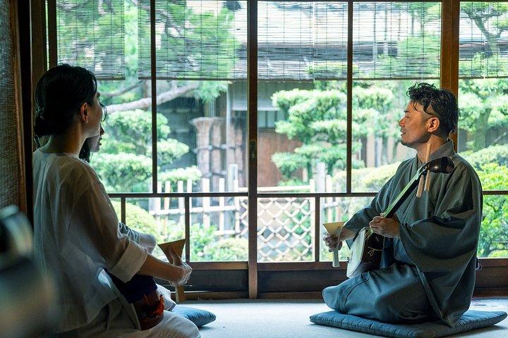 京都のお寺庭園で音と三味線を堪能