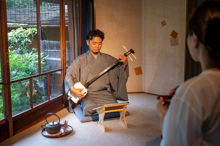京都のお寺庭園で音と三味線を堪能