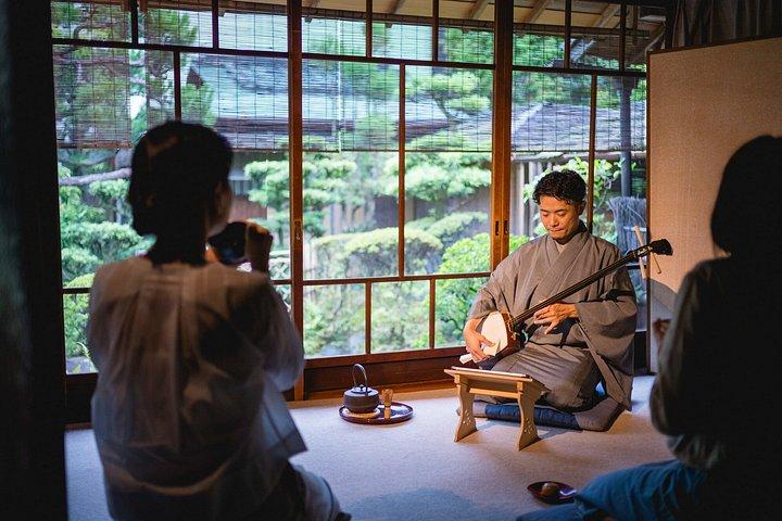 京都のお寺庭園で音と三味線を堪能