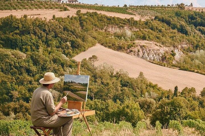 Måleri och vinprovning erfarenhet i Toscana