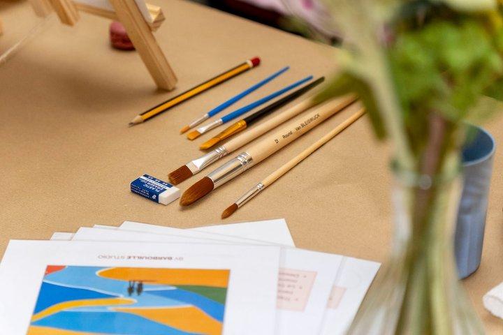 Painting&Wine Workshop - Creative Painting Experience in Paris