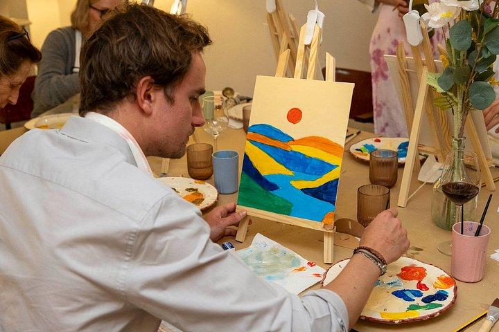 Painting&Wine Workshop - Creative Painting Experience in Paris