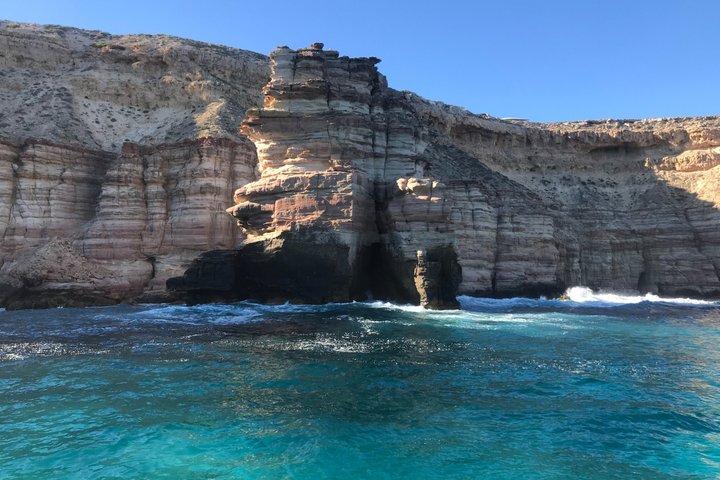 Crociera al tramonto a Kalbarri lungo le scogliere rocciose e costiere dell'isola