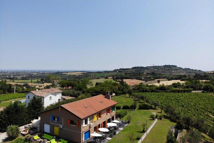 Degustazione di Vino Biologico e Cibo Locale con Vista vicino Rimini