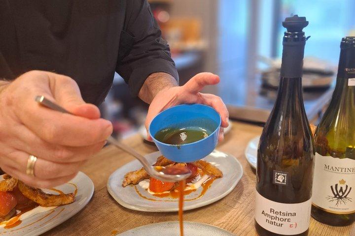 Clase de cocina Nafplio, cata de vinos y almuerzo