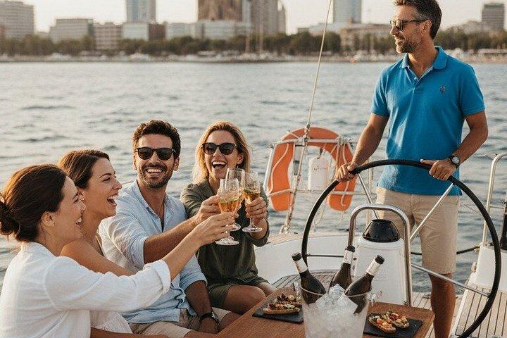 Excursion à la voile Barcelone et visite d'une cave à Tiana