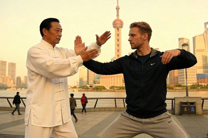【チャイナジェム】夜明けか夕暮れの上海太極拳教室