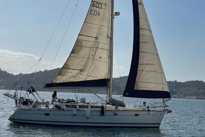 Lisbon Private Boat Tour Sightseeing Swimming and Wine