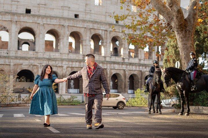 ローマで秘密のプロポーズ写真撮影