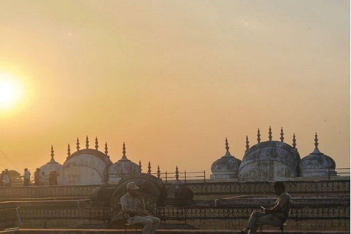 ジャイプール：ナハルガル城から夕日を眺めながら、ジープサファリをオープン