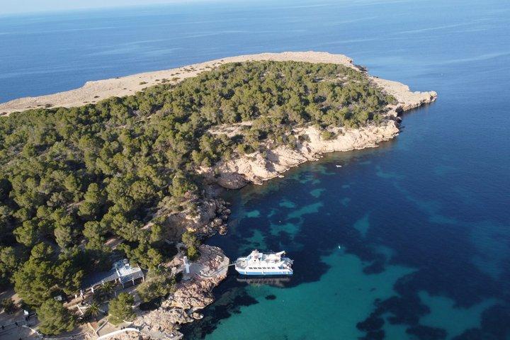 イビサ島：エス ベドラの朝または日没のカタマラン クルーズ