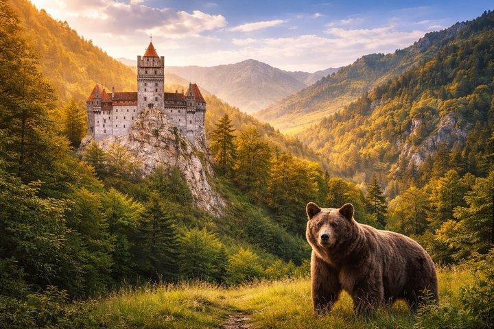 Bukarest : Brunbjörnarnas helgedom och Bran-Draculas slott dagstur