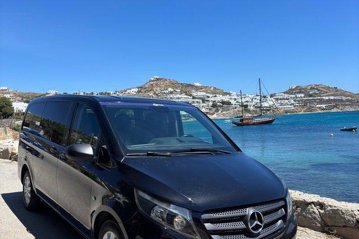 Mykonos Privat Transfer VIP Flygplats Hamn och Hotel Pickup