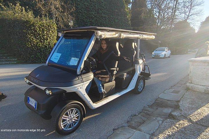 ゴルフカートで巡るフローレンス丘陵ツアーとキャンティワインのテイスティング体験