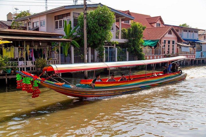 Bangkok Wat Pak Nam Longtail Bootour mit Blumenmarkt