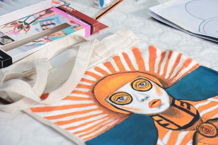 Alicante Ontwerp je eigen Tote Bag Art Workshop