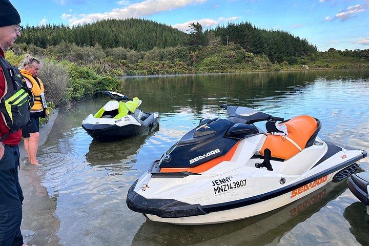 Jetski Lake Rotoiti geothermal basin fast.