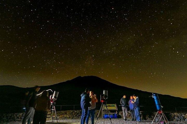 Tour en autobús por el Parque Nacional del Teide, cena, puesta de sol y observación de estrellas