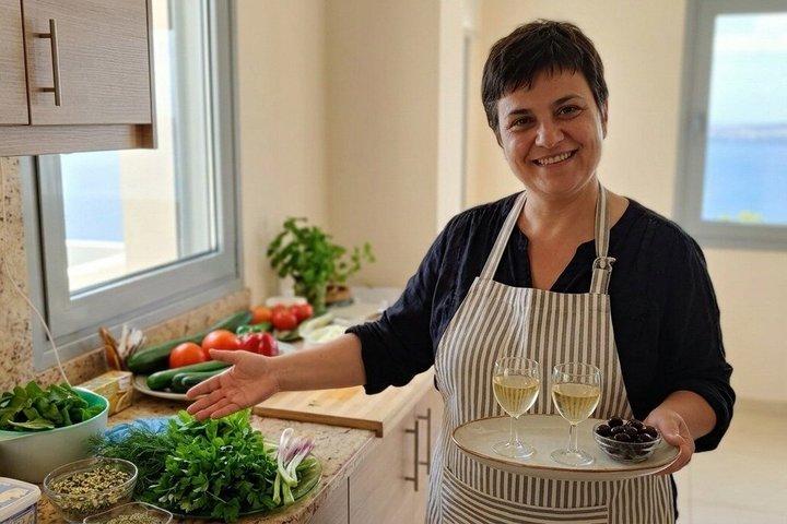Santorini : Caldera vila experiência de culinária com vinho local