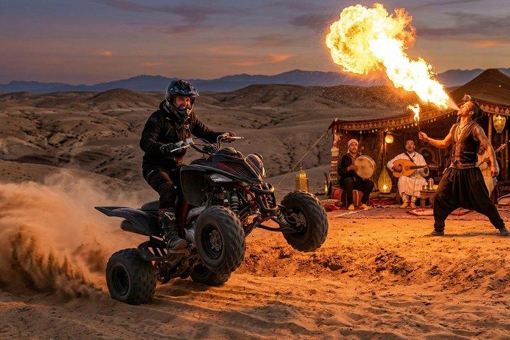 Marrakech : All-In-ONE Agafay QUAD, DINNER, SHOW & TRANSPORT.