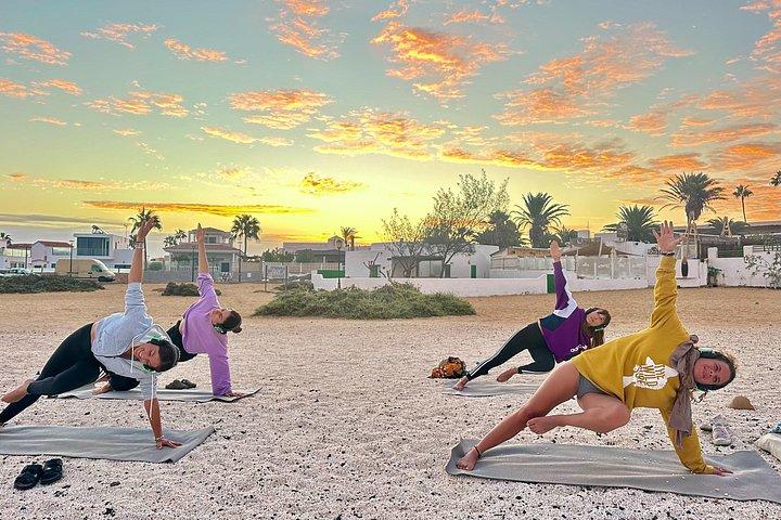 Corralejo: Sunrise Silent Yoga Experience at Popcorn Beach