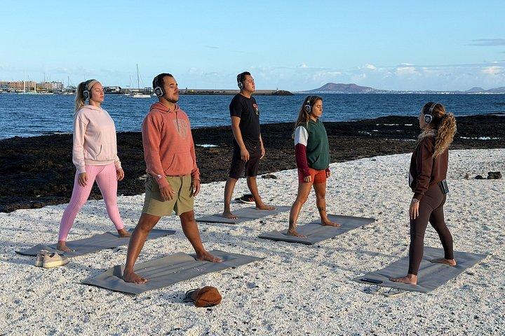 Corralejo: Sunrise Silent Yoga Experience at Popcorn Beach