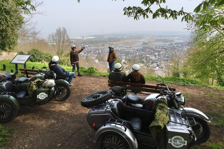 サイドカーでオンフルール観光：海岸沿いを1時間半～3時間半のツアー