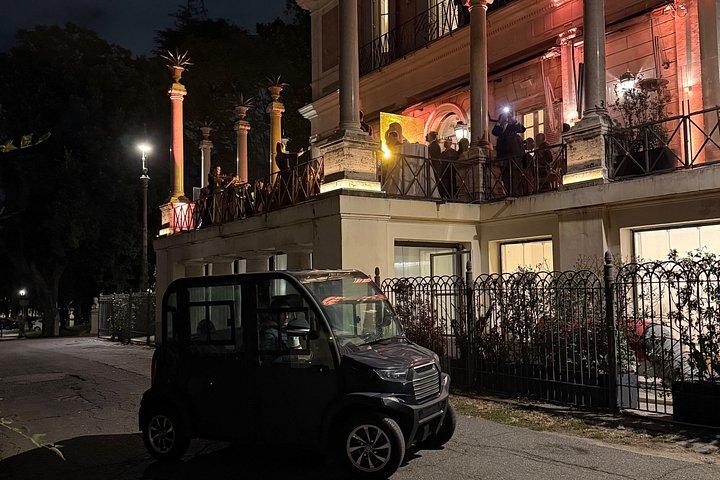 ホテル送迎付きローマ・ゴルフカート夜間ツアー