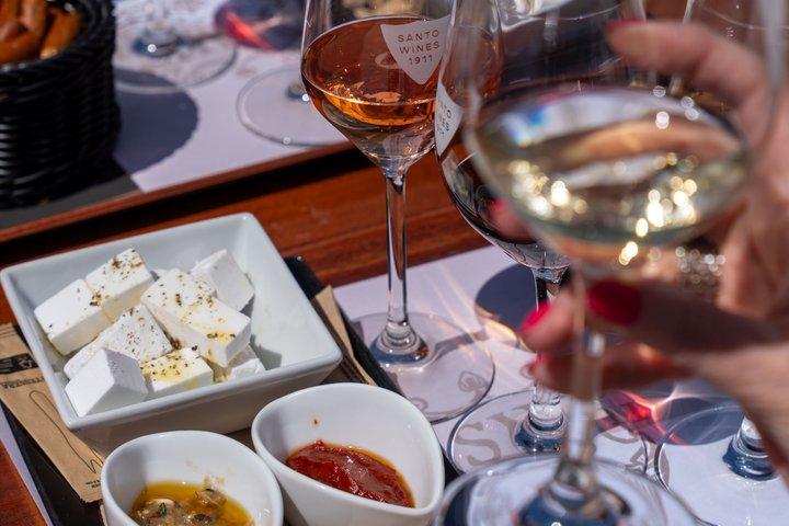 Excursão privada de comida e vinho veganos em Santorini
