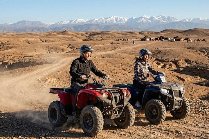 Marrakech: Agafay desert Quad, sunset camel ride and dinner show