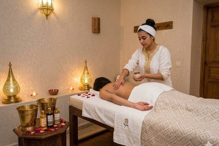 Traditional steam room and massage in Marrakech with transport included