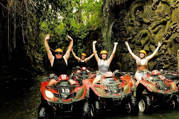 Bali ATV Ride Ubud Cascada,RiceField,Río,Kingkong-Temple Cueva