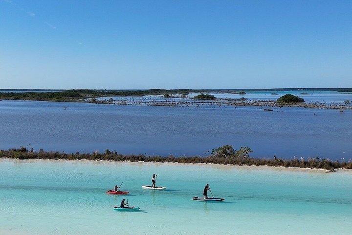 Kayak & Paddle Boarding dans la lagune de Bacalar avec Pick-up