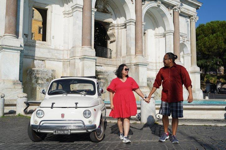 Tour di Roma della Fiat 500 d'epoca con soste fotografiche iconiche