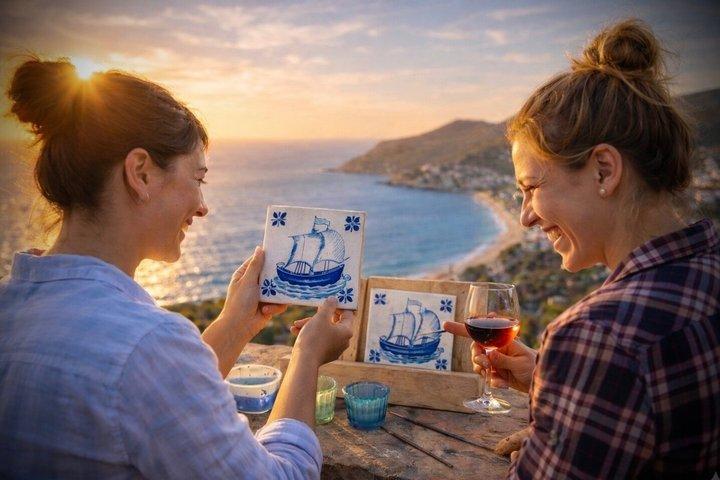 Tile Painting, Wine & Coastal Sesimbra Private Tour from Lisbon
