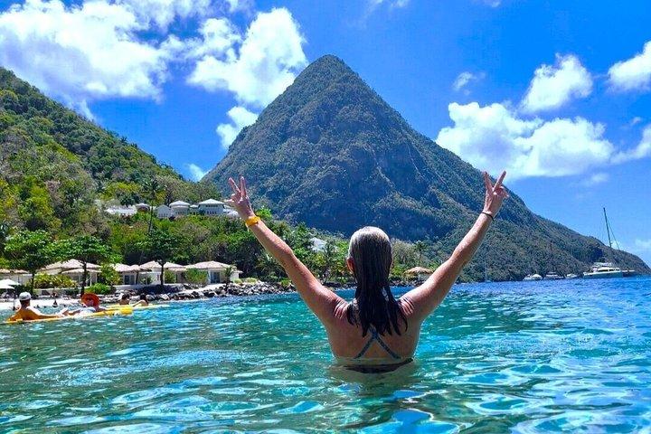 Experience Paradise: Sugar Beach Between the Pitons By Speedboat