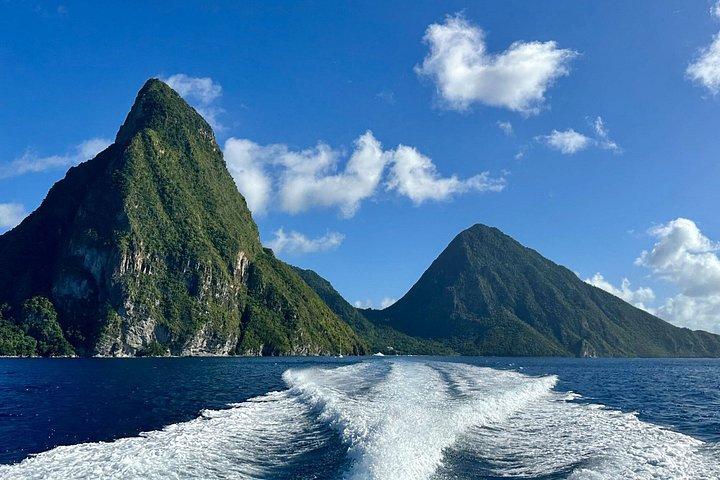 Experience Paradise: Sugar Beach Between the Pitons By Speedboat