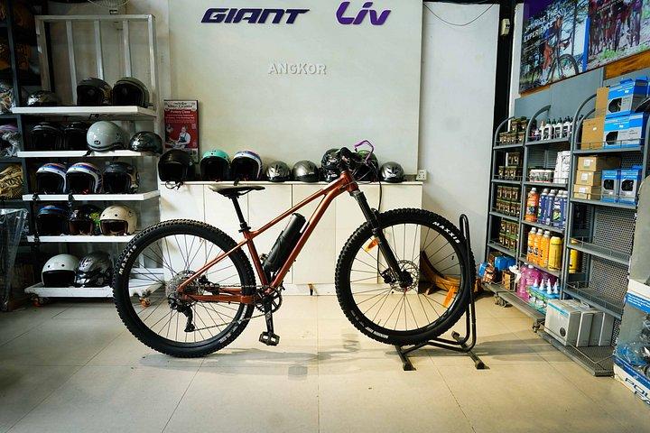 シェムリアップのプレミアムレンタルEバイク：E-MTBジャイアント